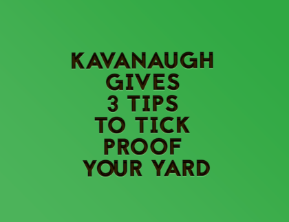 Kavanaugh Gives 3 Tips To Tick Proof Your Yard